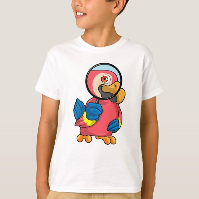 T-shirt Perroquet avec loupe (Devant)
