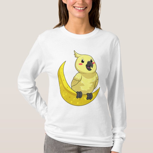 T-shirt Perroquet avec lune (Devant)