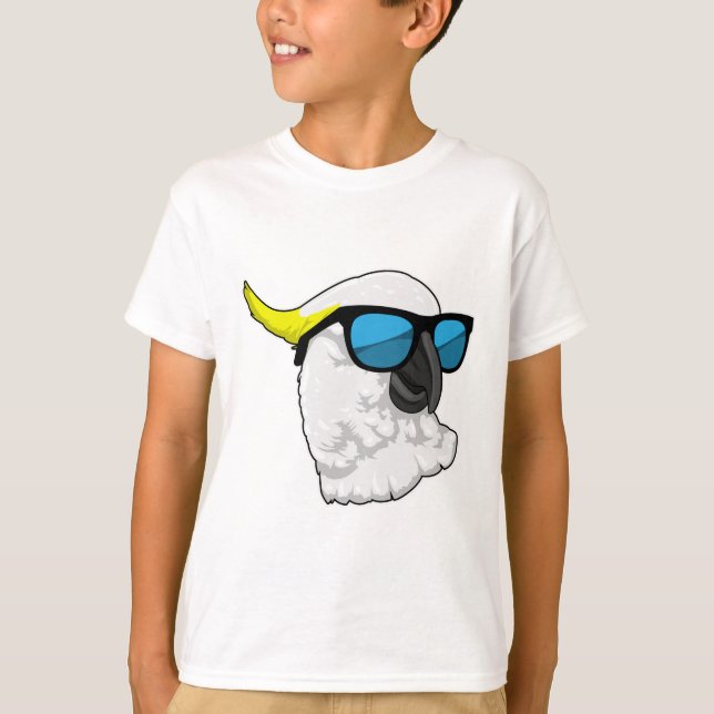 T-shirt Perroquet avec lunettes de soleil (Devant)