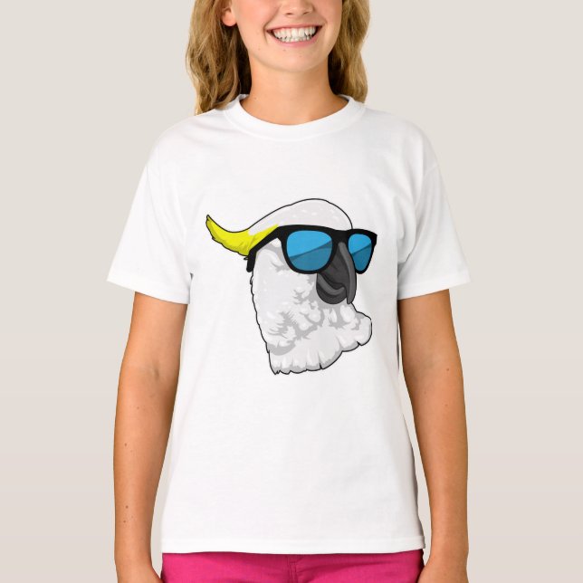 T-shirt Perroquet avec lunettes de soleil (Devant)