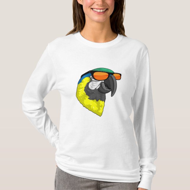 T-shirt Perroquet avec lunettes de soleil (Devant)