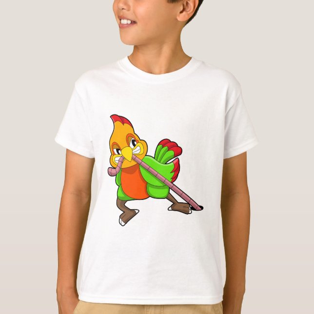 T-shirt Perroquet avec ver (Devant)