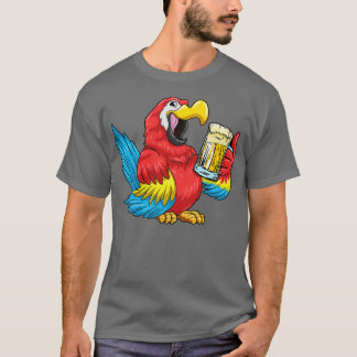 T-shirt Perroquet avec verre de bière