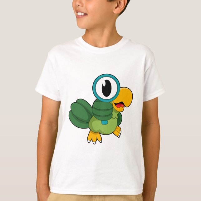 T-shirt Perroquet avec verre de nivellement (Devant)