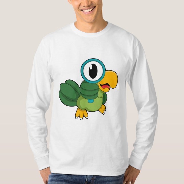 T-shirt Perroquet avec verre de nivellement (Devant)