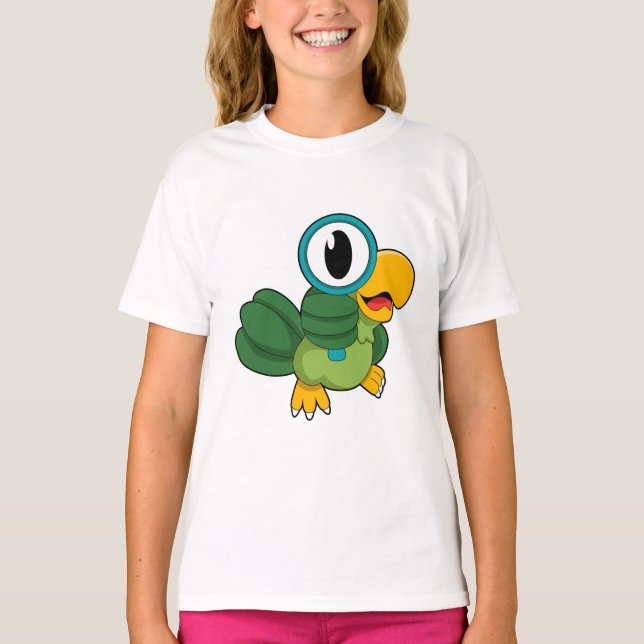 T-shirt Perroquet avec verre de nivellement (Devant)