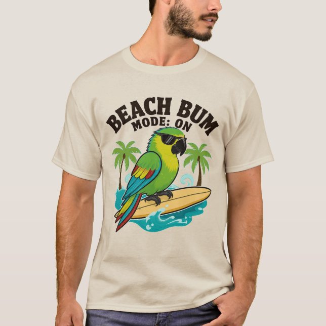 T-Shirt PERROQUET BEACH BUM (Devant)