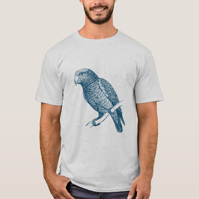 T-shirt Perroquet - Bleu océan (Devant)