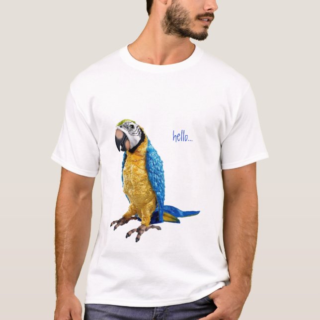 T-shirt perroquet, bonjour… (Devant)