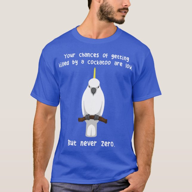 T-shirt Perroquet Cacatoès à huppe jaune Ami jamais zéro (Devant)