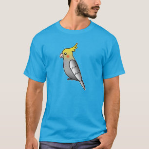 T-shirt Perroquet Cacatoès de dessin animé gris