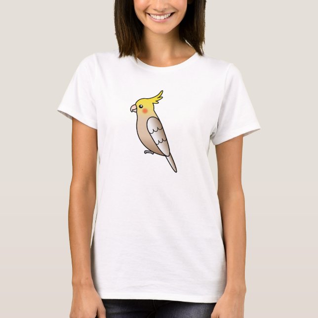 T-shirt Perroquet Cacatoès Dessin Animé Cannelle (Devant)
