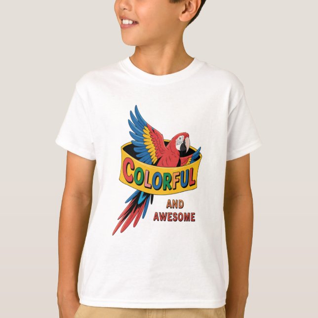T-shirt Perroquet coloré (Devant)
