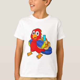 T-shirt Perroquet comme étudiant avec sac à dos