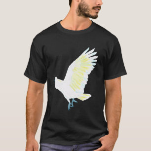 T-shirt Perroquet D'Aquarelle De Cockatoo Jaune À Soufre P