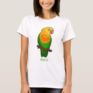 T-shirt Perroquet de caricature mignon lovebird