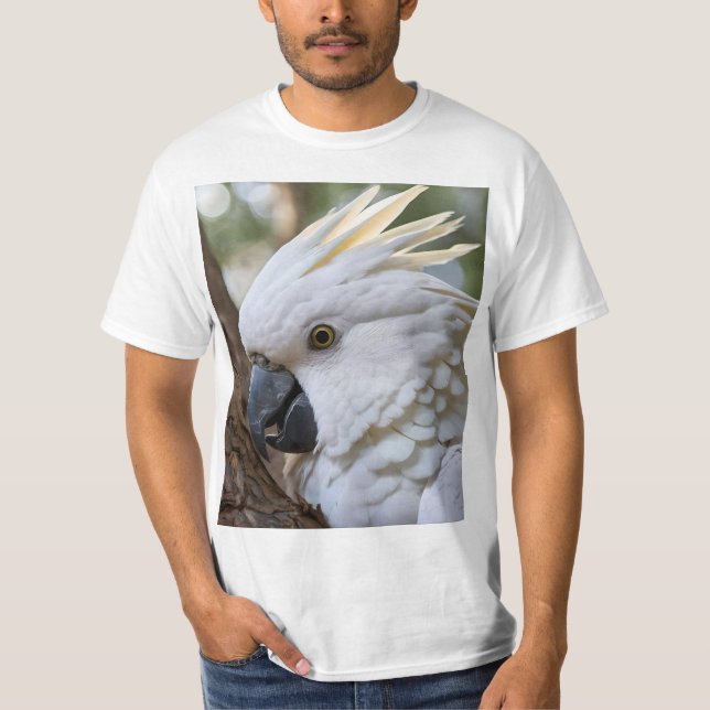 T-shirt Perroquet de Cockatoo blanc australien (Devant)