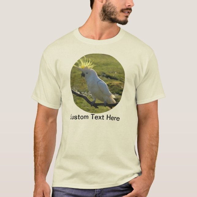 T-shirt Perroquet de Cockatoo jaune et blanc (Devant)