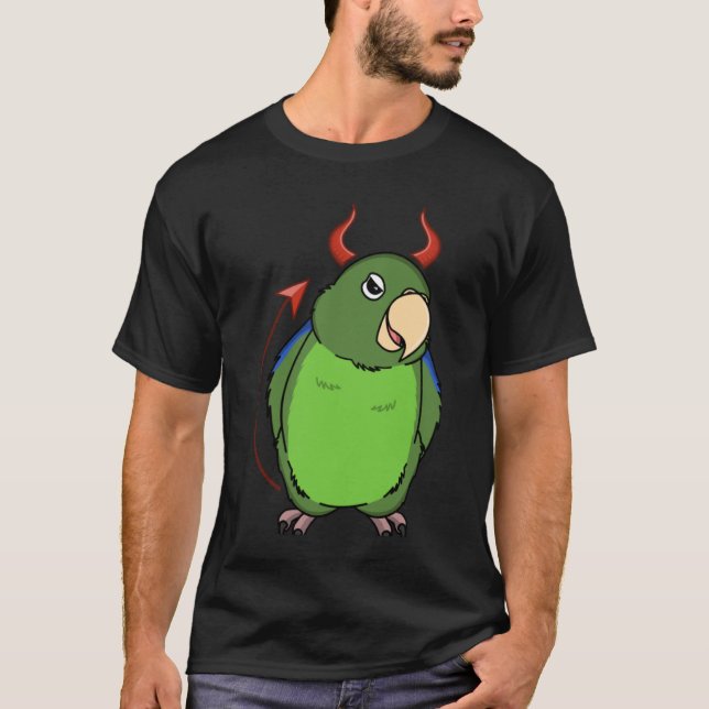 T-shirt Perroquet De Costume D'Effrayant I Parrotlet Vert (Devant)