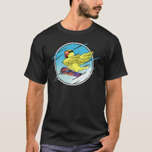 T-shirt Perroquet de snowboard Dabbing I Yellow Indian Rin