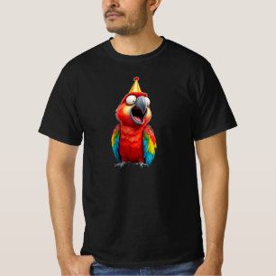 T-shirt Perroquet déguisé en clown prêt pour le spectacle.