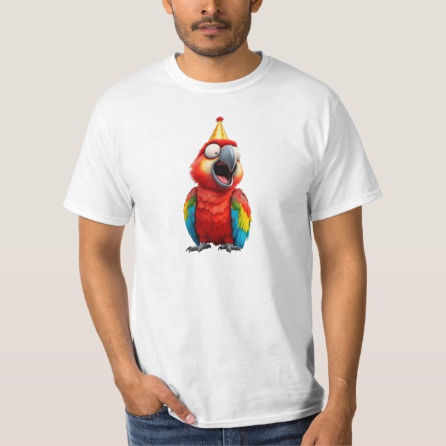 T-shirt Perroquet déguisé en clown prêt pour le spectacle. (Devant)