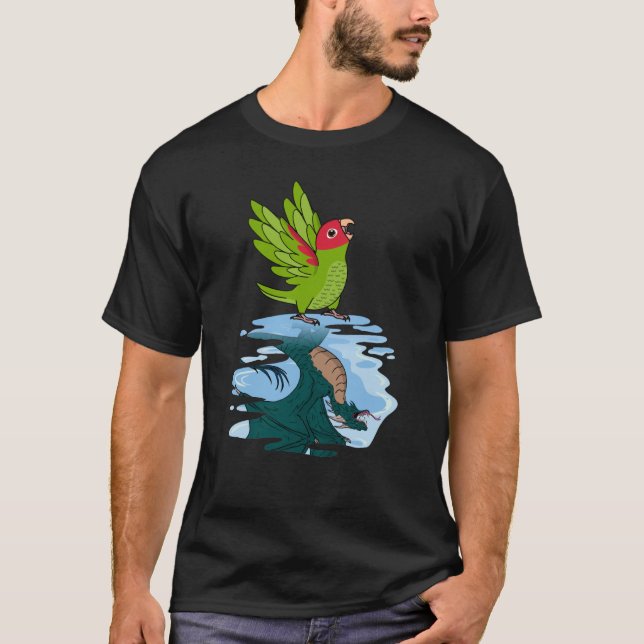 T-shirt Perroquet & Dragon Reflection I Conure à tête ceri (Devant)