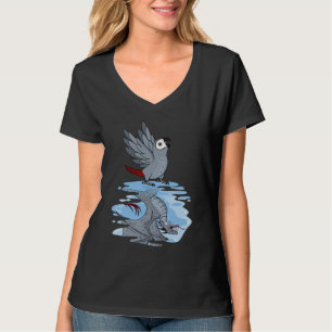 T-shirt Perroquet & Dragon Reflection I Gris d'Afrique