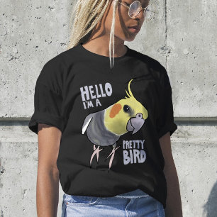 T-shirt Perroquet élégant gris qui parle drôlement - Bonjo