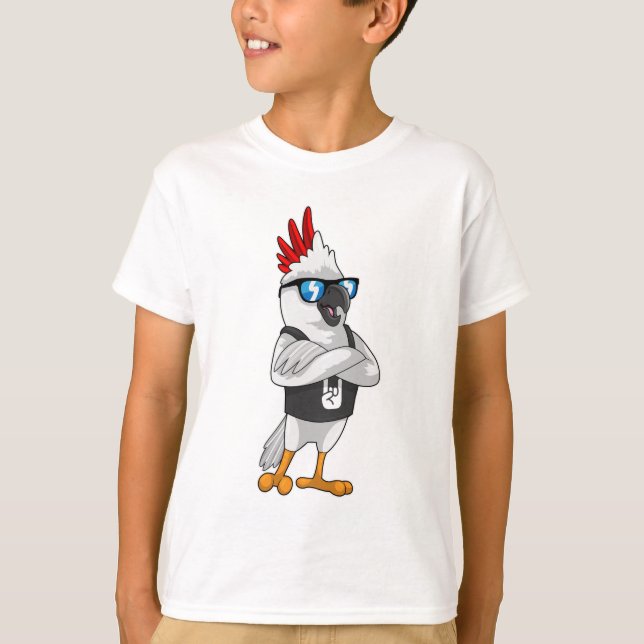 T-shirt Perroquet en tant que musicien avec lunettes de so (Devant)