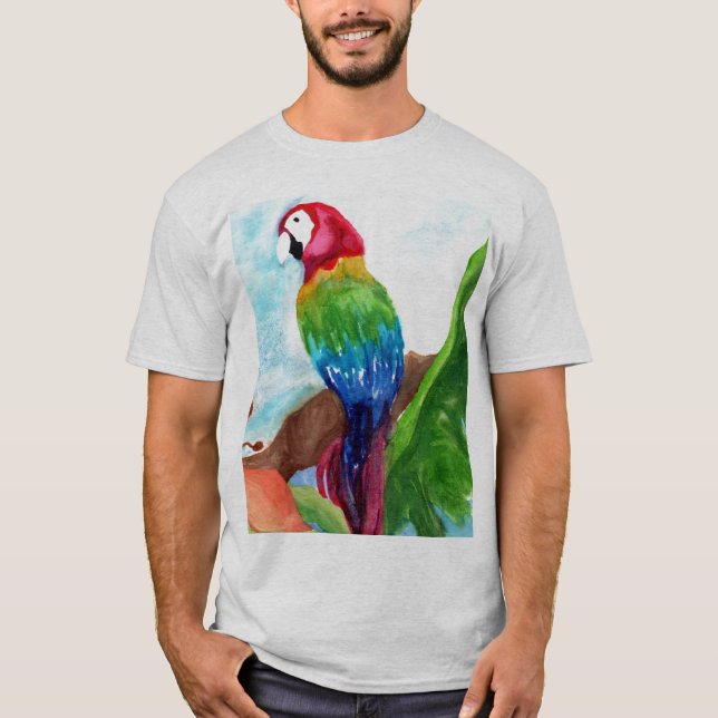 T-shirt Perroquet-Glace tropicale (Devant)