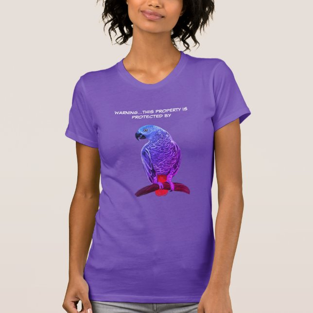 T-shirt perroquet gris africain (Devant)