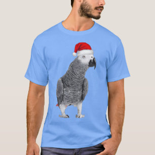 T-shirt Perroquet gris africain Joyeux Noël
