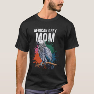 T-shirt Perroquet Gris Africain Maman Amoureux des Oiseaux