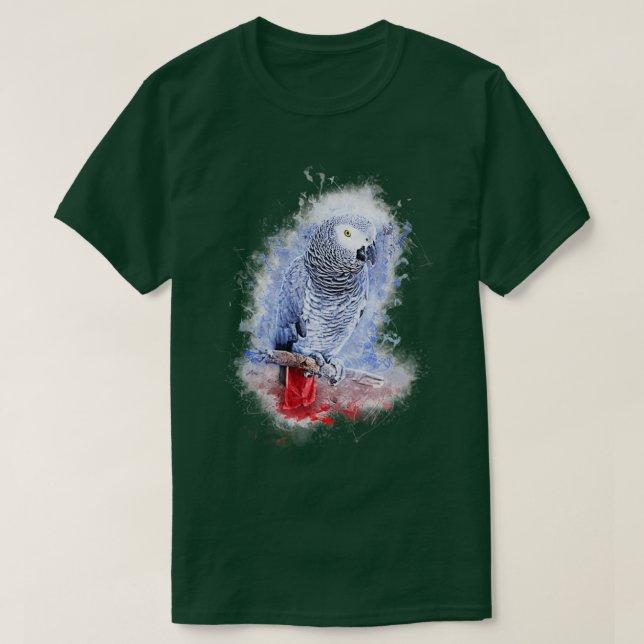 T-shirt Perroquet gris africain Psittacus erithacus (Design devant)