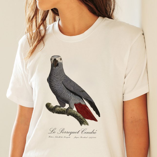 T-shirt Perroquet gris, Psittacus erithacus, vintage (Le Perroquet Cendre - 19th century illustration. T-Shirt women)