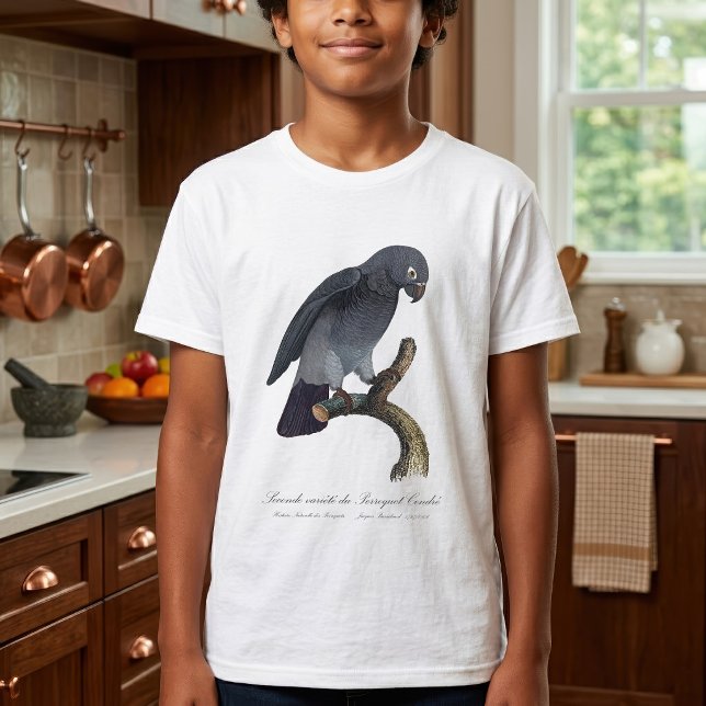 T-shirt Perroquet gris Timneh, Psittacus Timneh (Timneh African Grey Parrot, Psittacus Timneh. Boy Basic White T-Shirt)