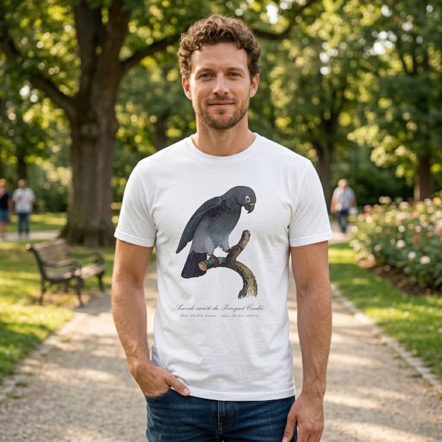 T-shirt Perroquet gris Timneh, Psittacus Timneh (Timneh African Grey Parrot, Psittacus Timneh. Men Basic White T-Shirt)