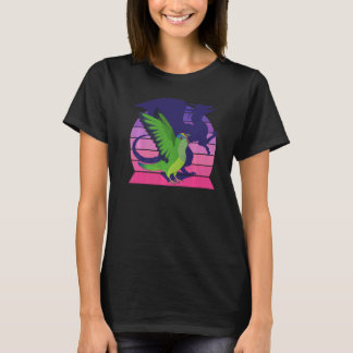 T-shirt Perroquet I Dragon ailé I Conure à front de pêche 