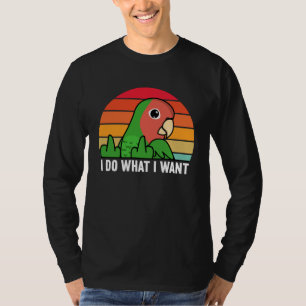 T-shirt Perroquet Je Fais Ce Que Je Veux I Rosé Vert Joues