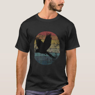 T-shirt Perroquet Oiseau Vintage en Distresse Style Rétro 