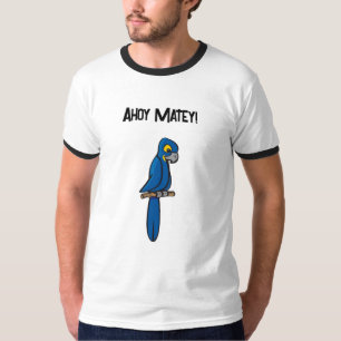 T-shirt Perroquet Pirate Ahoy Matelot Dessin Animé, Oiseau