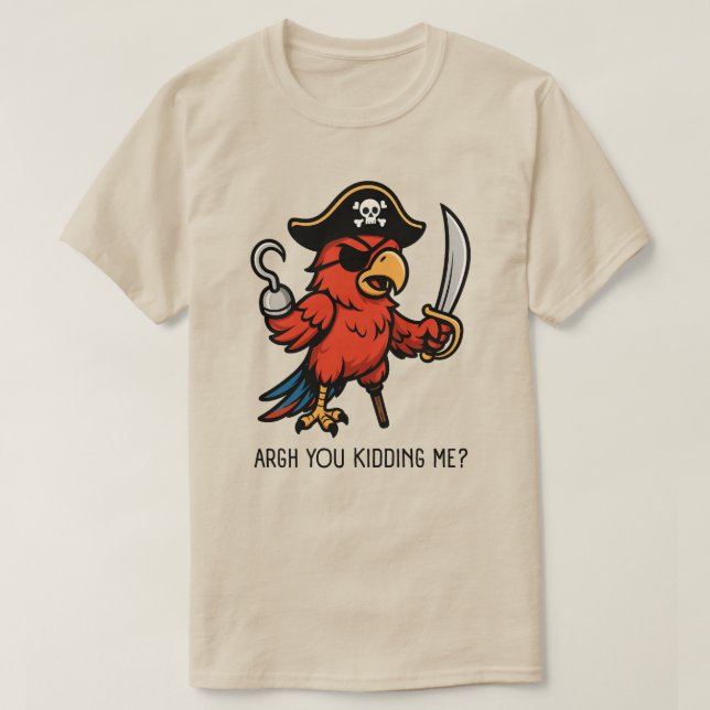 T-shirt Perroquet Pirate qui Parle (Design devant)