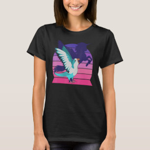 T-shirt Perroquet Rétro I Licorne ailée I Perruche Bleue H
