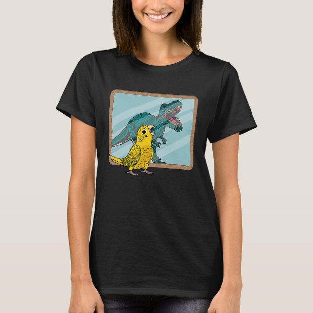 T-shirt Perroquet & Rex Reflection I Budgie jaune Lutino (Devant)