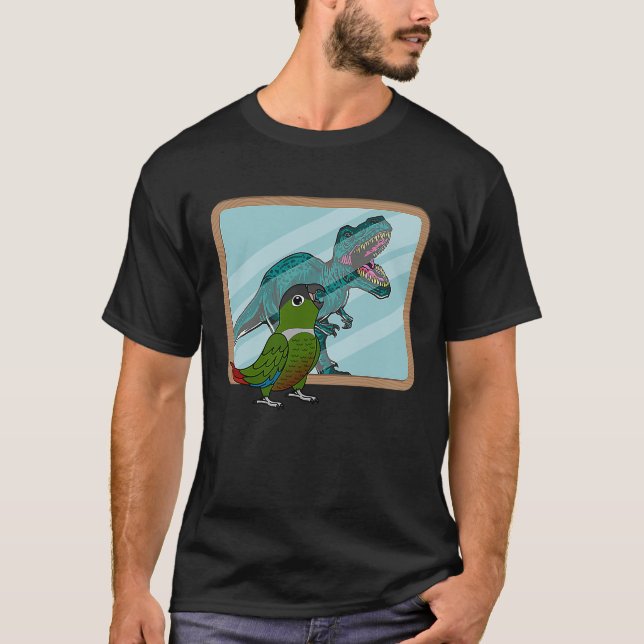 T-shirt Perroquet & Rex Réflexion I Conure à joue verte (Devant)