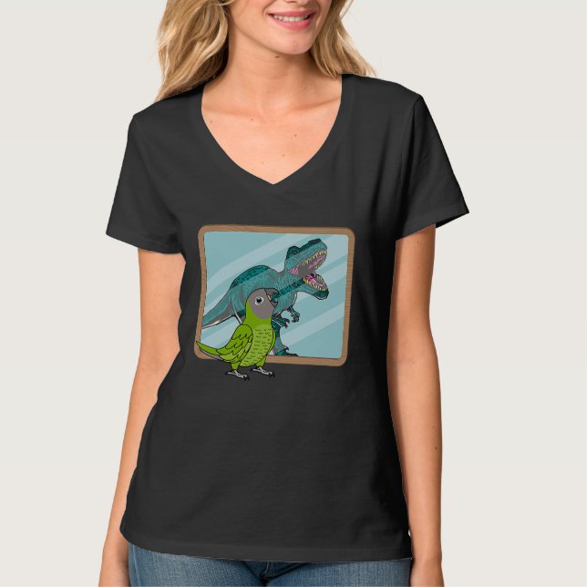 T-shirt Perroquet & Rex Réflexion I Conure à tête sombre (Devant)