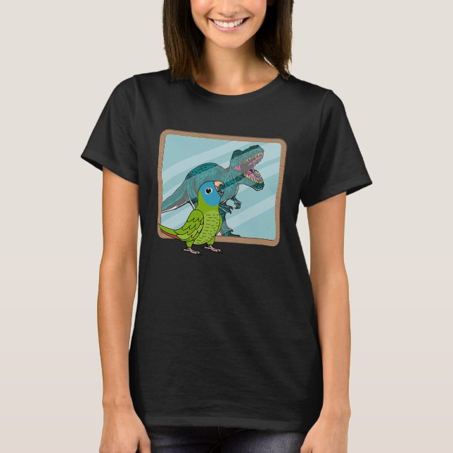 T-shirt Perroquet & Rex Réflexion I Conure couronné bleu (Devant)