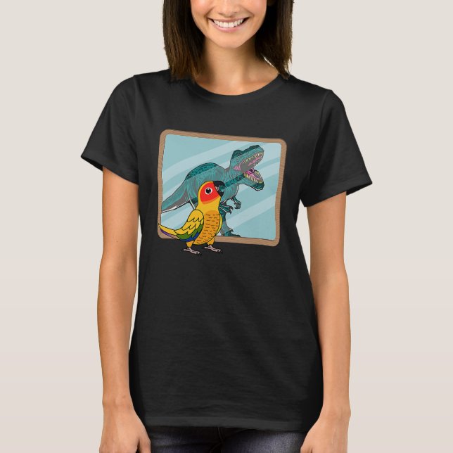 T-shirt Perroquet & Rex Réflexion I Conure soleil (Devant)