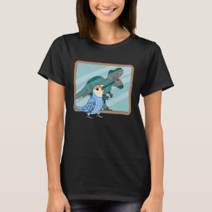 T-shirt Perroquet & Rex Réflexion I Inséparable à face pêc